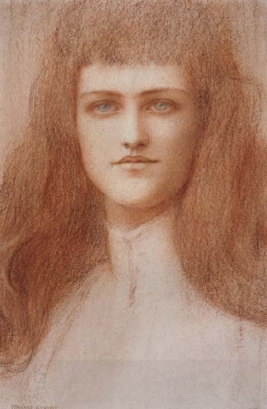 Fernand Khnopff Head of a Young Englishwoman China oil painting art